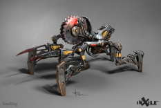 Concept art of Saw Dog from the video game Wasteland 3 by Tj Frame