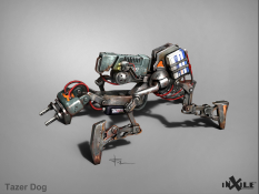 Concept art of Tazer Dog from the video game Wasteland 3 by Tj Frame
