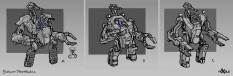 Concept art of Exosuit Thumbnails from the video game Wasteland 3 by Tj Frame