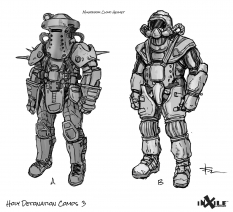 Concept art of Holy Detonation Armor from the video game Wasteland 3 by Tj Frame