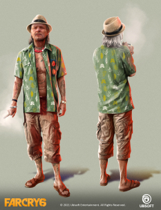 Concept art of Juan Cortez from the video game Far Cry 6 by Paul Leli
