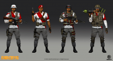Concept art of Military Archetypes from the video game Far Cry 6 by Steve Hong