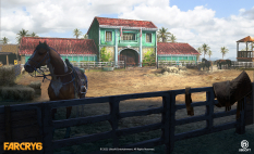 Concept art of Horse Stable from the video game Far Cry 6 by Stephanie Lawrence