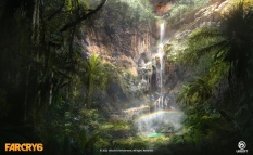 Concept art of Waterfall from the video game Far Cry 6 by Stephanie Lawrence