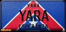Concept art of Yara License Plates from the video game Far Cry 6 by Vincent Leli