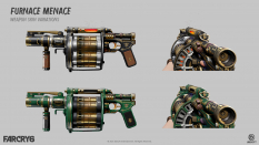 Concept art of Furnace Menace Skins from the video game Far Cry 6 by Ying Ding