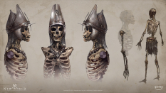 Concept art of Ancient Skeletons from the video game New World by Adam Richards