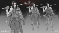 Concept art of Captain Isabella from the video game New World by Stuart Kim