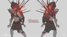 Concept art of Corrupted Invasion Bomber from the video game New World by Stuart Kim