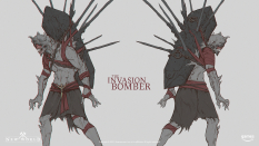Concept art of Corrupted Invasion Bomber from the video game New World by Stuart Kim