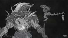 Concept art of Swamp Dryad Beast from the video game New World by Sojin Hwang