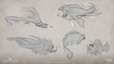 Concept art of Fish Exploration from the video game New World by Tyler Stott