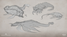 Concept art of Fish Exploration from the video game New World by Tyler Stott