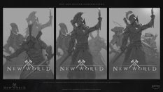 Concept art of Marketing Art Ensemble from the video game New World by Stuart Kim