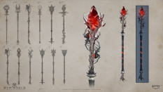 Concept art of Halloween Life Staff from the video game New World by Adam Richards