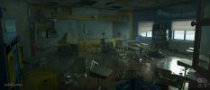 Concept art of Classroom Variations from the video game Back 4 Blood by Maarten Hermans