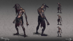 Concept art of Depravaded from the video game Demon Souls Remake by Jose Parodi
