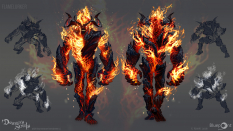 Concept art of Flamelurker from the video game Demon Souls Remake by Kez Laczin