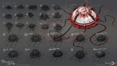 Concept art of Poison Jelly from the video game Demon Souls Remake by Kez Laczin