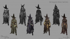 Concept art of Old Raggedy Robes from the video game Demon Souls Remake by Pavel Goloviy
