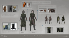 Concept art of Wizard Armour Female Version from the video game Demon Souls Remake by Dinulescu Alexandru