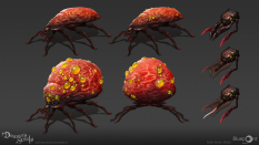 Concept art of Giant Tick from the video game Demon Souls Remake by Daniel Jimenez Villalba