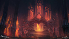 Concept art of Archstone Of The Flamelurker Demon- from the video game Demon Souls Remake by Hakob Minasian