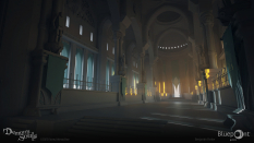 Concept art of Boletarian Palace King Allant's Throne Room from the video game Demon Souls Remake by Benjamin Parker