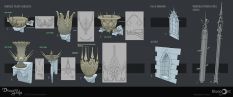 Concept art of Boletarian Palace Reusable Assets And Trim from the video game Demon Souls Remake by Benjamin Parker