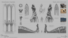 Concept art of Flamelurker Chamber from the video game Demon Souls Remake by Pavel Goloviy
