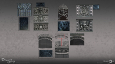 Concept art of Murals from the video game Demon Souls Remake by Jose Parodi