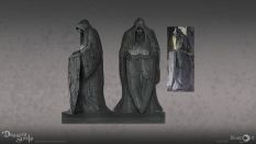 Concept art of Statue from the video game Demon Souls Remake by Jose Parodi