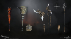 Concept art of Spears And Hammers from the video game Demon Souls Remake by Alex Lazar
