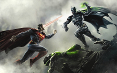 Concept art of Superman vs. Batman for Injustice Gods Among Us