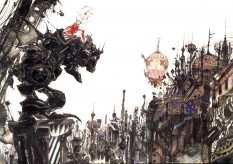 Magitek concept art from Final Fantasy VI by Yoshitaka Amano