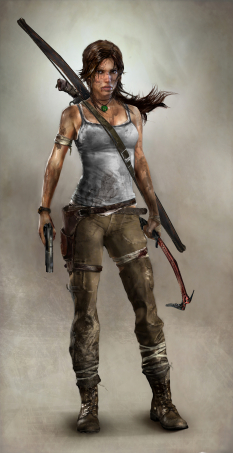 Lara Full Body concept art from Tomb Raider 2013