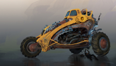 Bullet Buggy concept art from the video game Bullet Bros
