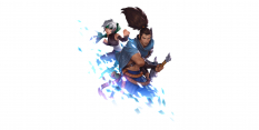 Concept art of Yasuo And Follower from the video game Legends Of Runeterra by Sixmorevodka and Claudiu Antoniu Magherusan and William Gist and Nico Lee Lazarus
