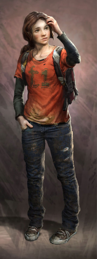 An early concept of Ellie for The Last of Us