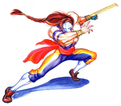 Concept art of Vega (Balrog in Japan) for Street Fighter II
