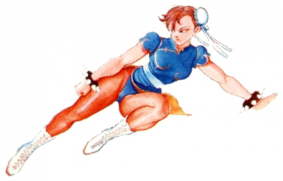 Concept art of Chun-Li for Street Fighter II