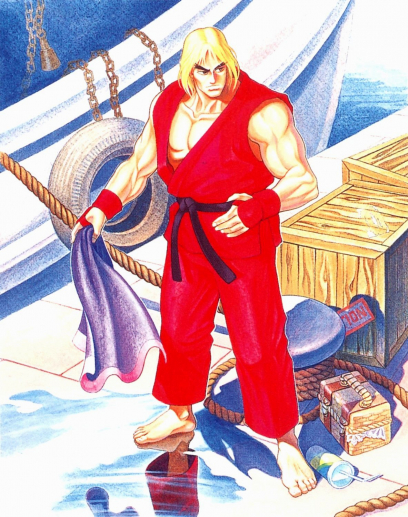 Concept art of Ken for Street Fighter II