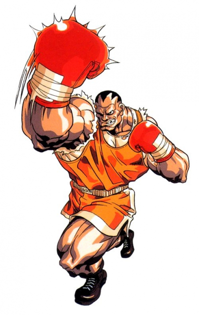 Concept art of Balrog (M. Bison in Japan) for Street Fighter II': Hyper Fighting