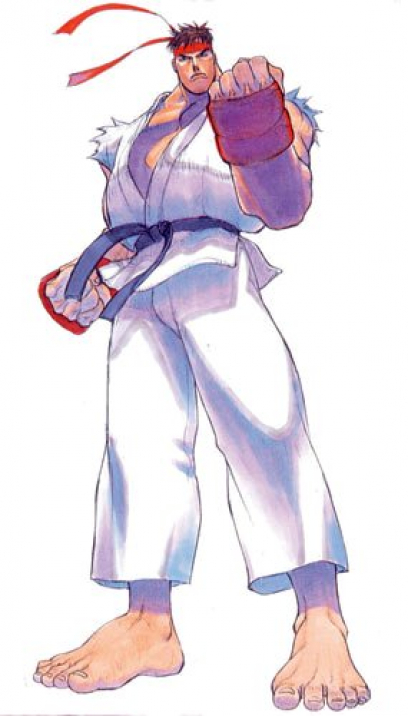 Concept art of Ryu for Super Street Fighter II Turbo