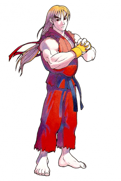 Concept art of Ken for Street Fighter Zero