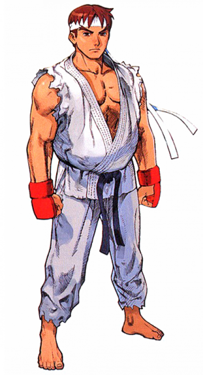 Concept art of Ryu for Street Fighter Zero 3