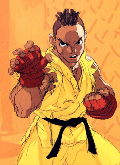 Concept art of Sean for Street Fighter III