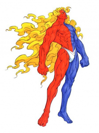Concept art of Gill for Street Fighter III 2nd Impact
