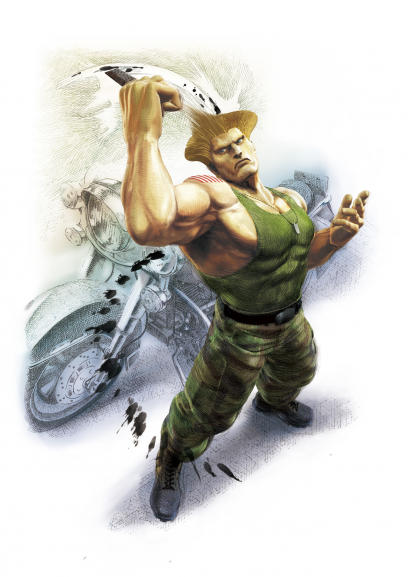 Concept art of Guile for Super Street Fighter IV