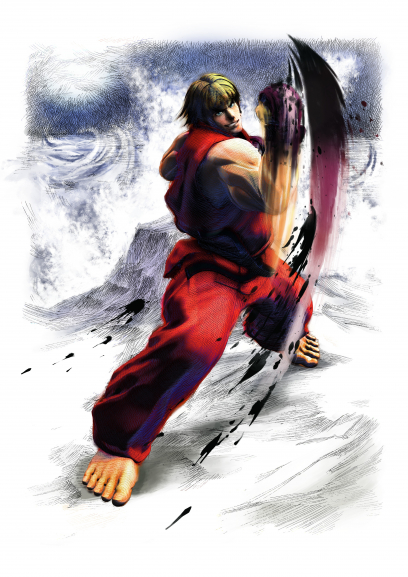 Concept art of Ken for Super Street Fighter IV